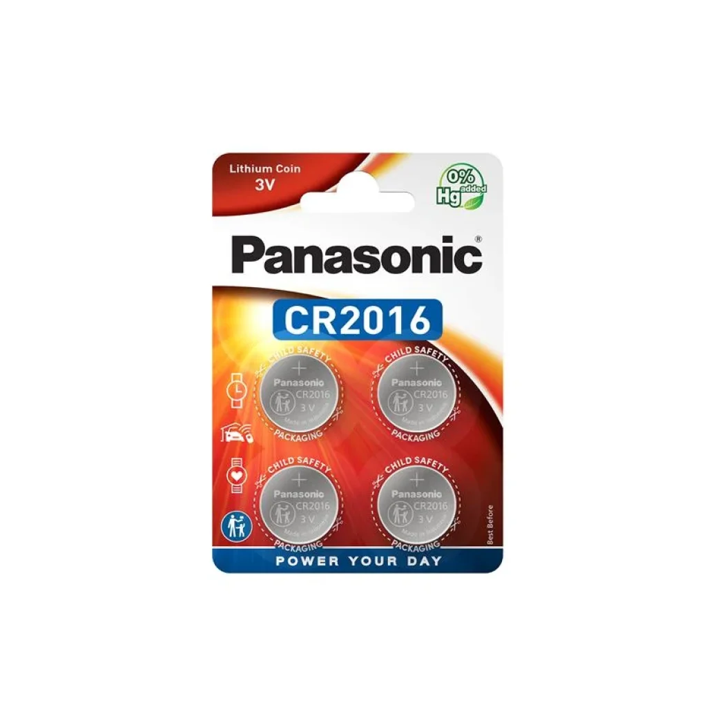 Батарейка Panasonic літієва CR2016 блістер, 4 шт., CR-2016EL/4B